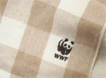 【オーガニックコットン】WWF チェック　ガーゼバスタオル
